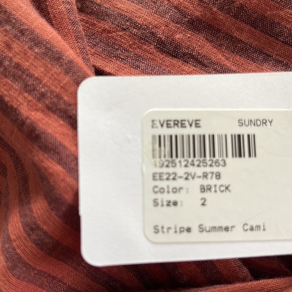 Evereve Sundry Stripe Summer Cami Tank Size M - Picture 6 of 6